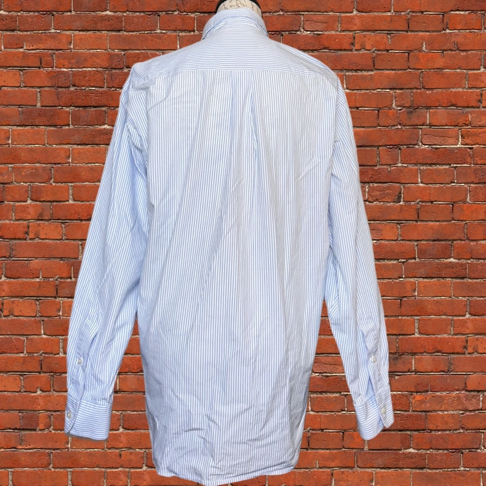 Vineyard Vines Blue and White Dress Shirt with Pointed Collar - Picture 2 of 5